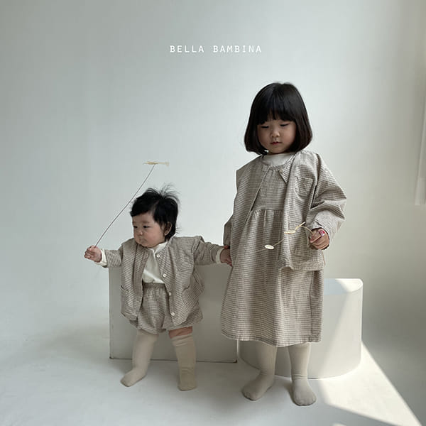 BELLA BAMBINA - Korean Children Fashion - #Kfashion4kids - Check Onui Top One-piece Set - 5