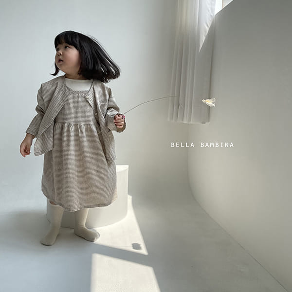 BELLA BAMBINA - Korean Children Fashion - #Kfashion4kids - Check Onui Top One-piece Set - 6