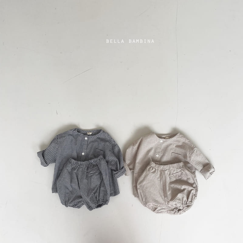 BELLA BAMBINA - Korean Children Fashion - #Kfashion4kids - Check Onui Top Bloomer Set  - 5