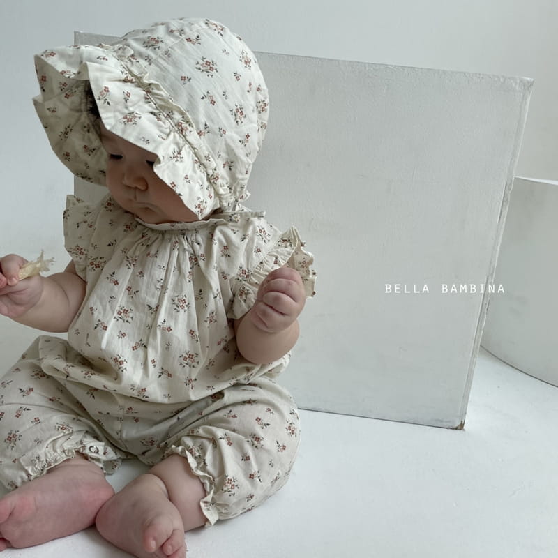 BELLA BAMBINA - Korean Children Fashion - #Kfashion4kids - Roha Frill Bodysuit with Bonnet