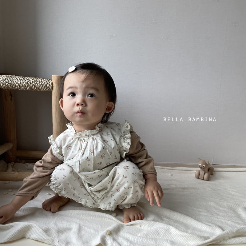 BELLA BAMBINA - Korean Children Fashion - #Kfashion4kids - Roha Frill Bodysuit with Bonnet - 2