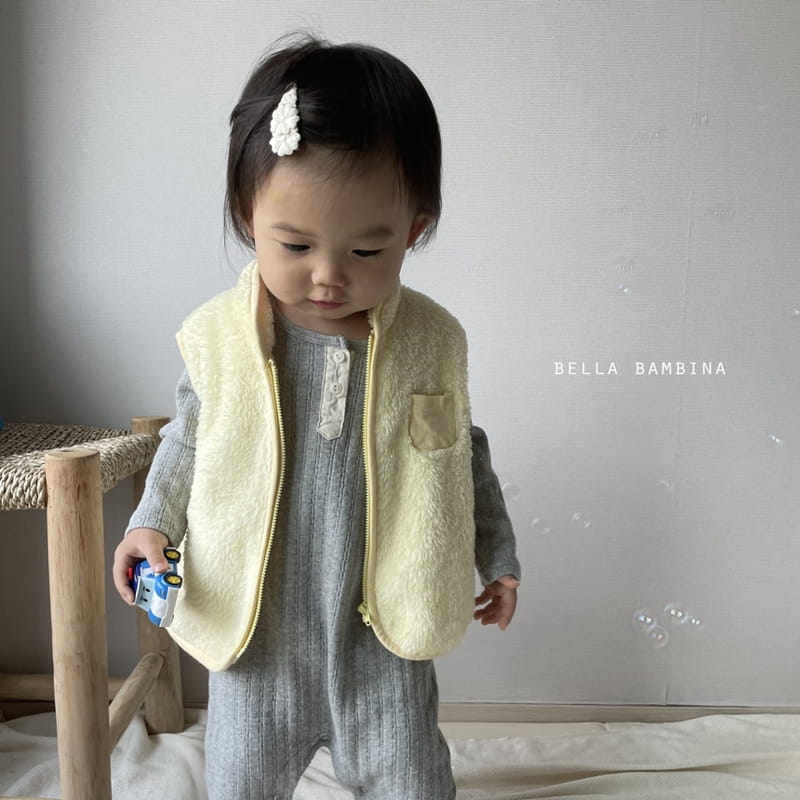 BELLA BAMBINA - Korean Children Fashion - #Kfashion4kids - Button Rib Bodysuit - 12