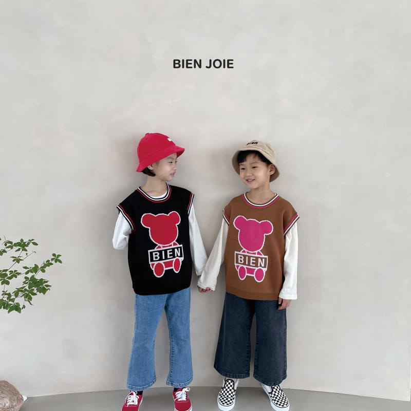 BIEN JOIE - Korean Children Fashion - #Kfashion4kids - Bear Knit Vest - 11