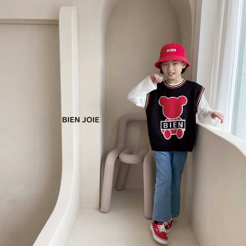 BIEN JOIE - Korean Children Fashion - #Kfashion4kids - Bear Knit Vest - 3