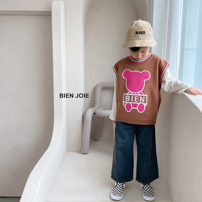 BIEN JOIE - Korean Children Fashion - #Kfashion4kids - Bear Knit Vest - 4