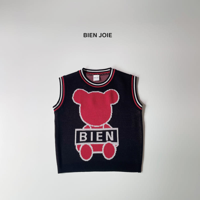 BIEN JOIE - Korean Children Fashion - #Kfashion4kids - Bear Knit Vest - 5