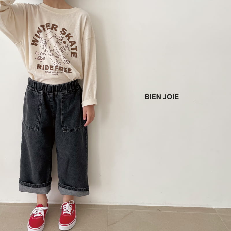 BIEN JOIE - Korean Children Fashion - #Kfashion4kids - Leni Wide Jeans - 2