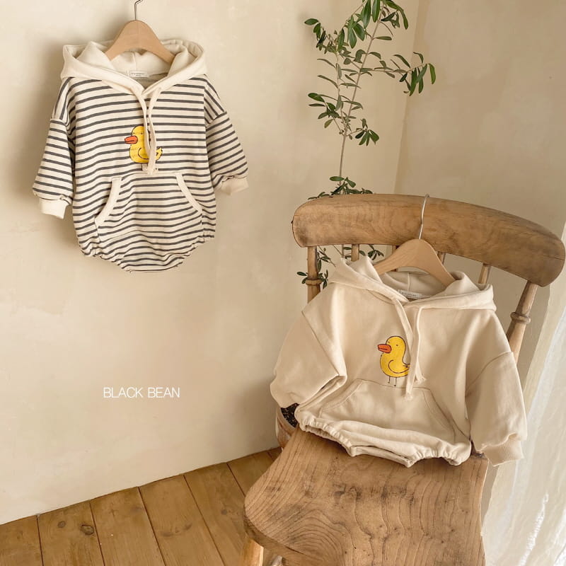 BLACK BEAN - Korean Children Fashion - #Kfashion4kids - Quack Quack Hoody Bodysuit - 6
