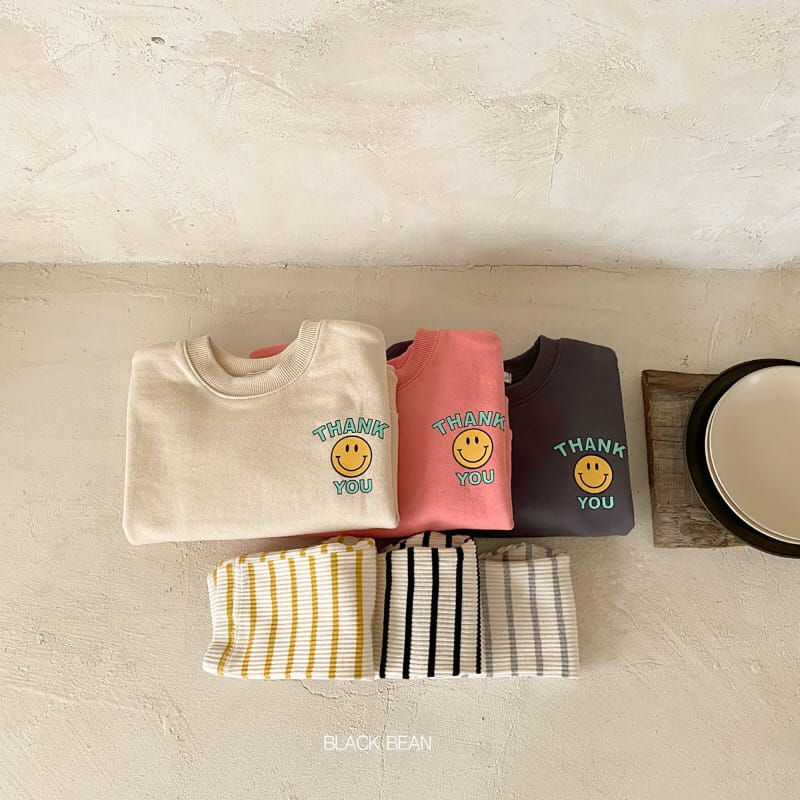 BLACK BEAN - Korean Children Fashion - #Kfashion4kids - Thank You Bebe Top Bottom Set - 11