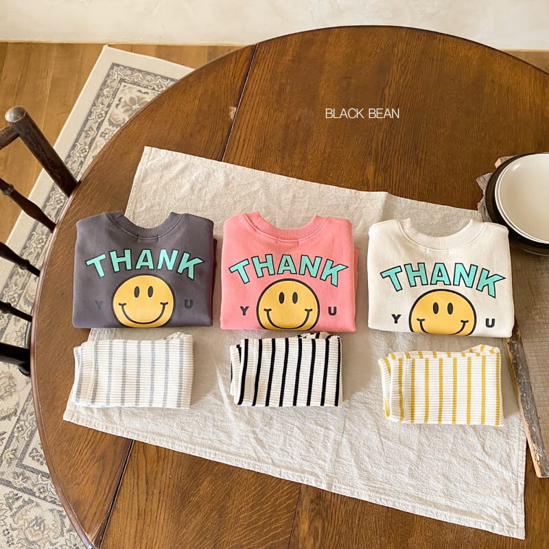 BLACK BEAN - Korean Children Fashion - #Kfashion4kids - Thank You Bebe Top Bottom Set - 12