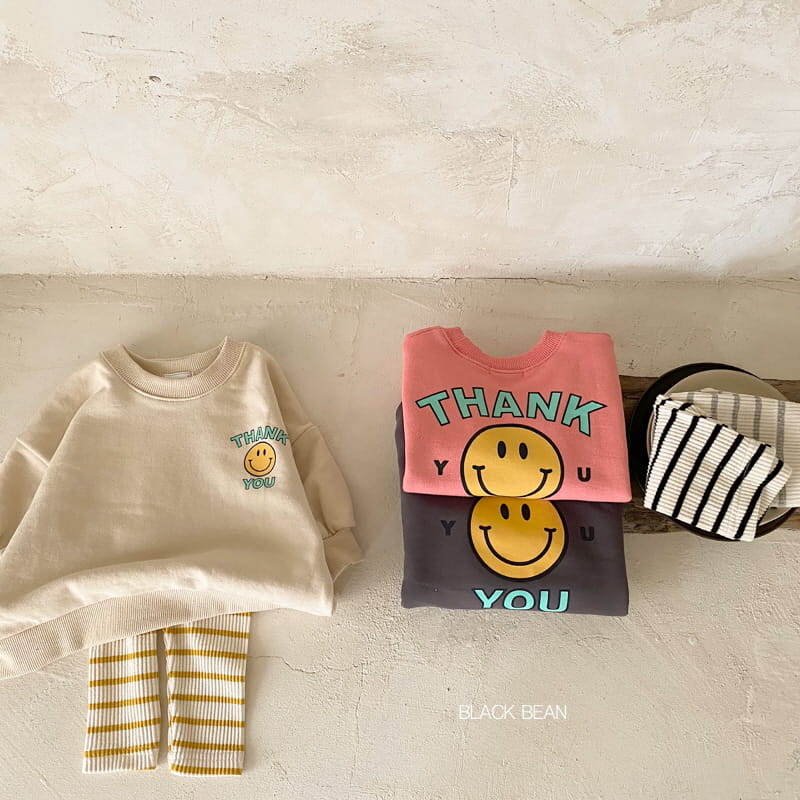 BLACK BEAN - Korean Children Fashion - #Kfashion4kids - Thank You Bebe Top Bottom Set - 2