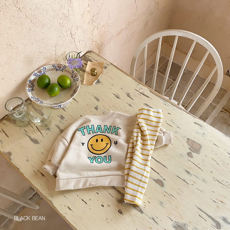 BLACK BEAN - Korean Children Fashion - #Kfashion4kids - Thank You Bebe Top Bottom Set - 4
