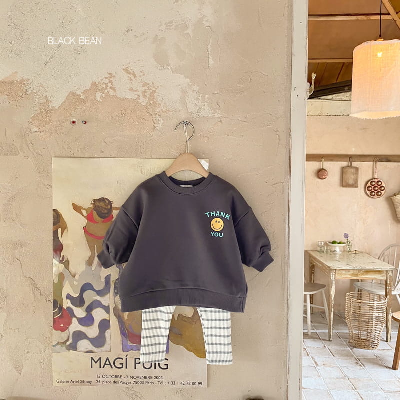 BLACK BEAN - Korean Children Fashion - #Kfashion4kids - Thank You Bebe Top Bottom Set - 5