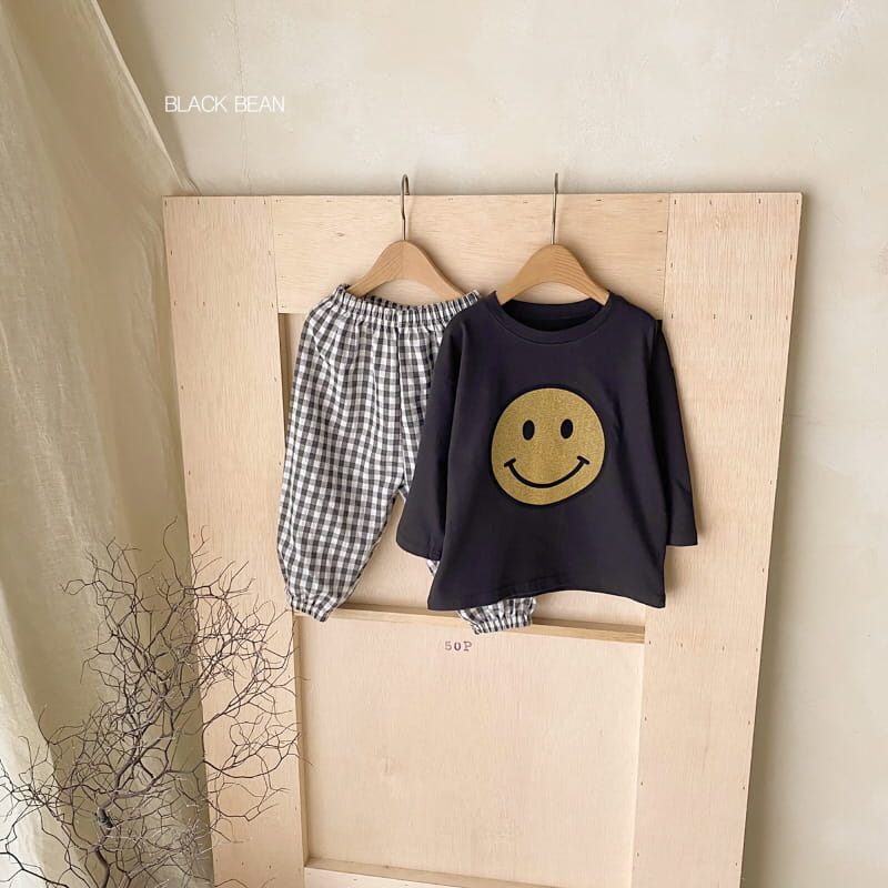 BLACK BEAN - Korean Children Fashion - #Kfashion4kids - Smile Top Bottom Set - 6