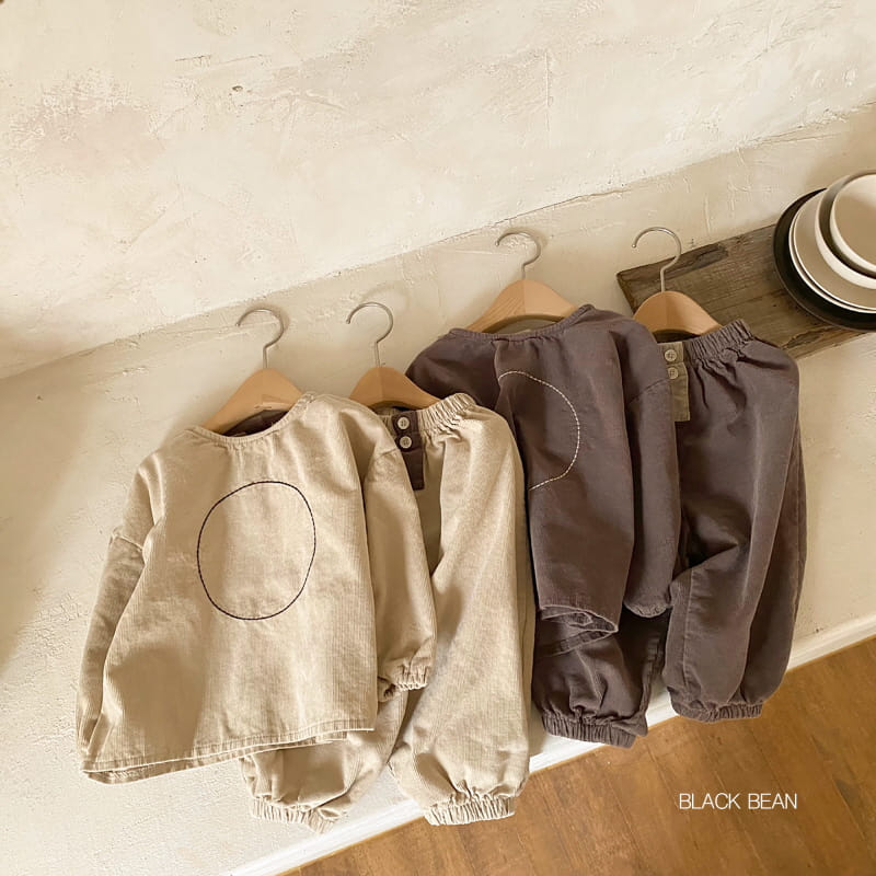 BLACK BEAN - Korean Children Fashion - #Kfashion4kids - Dow Top Bottom Set