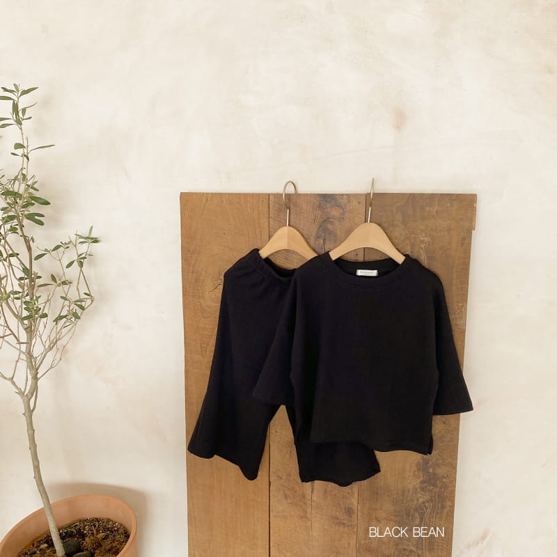BLACK BEAN - Korean Children Fashion - #Kfashion4kids - Bar Code Top Bottom Set with Mom - 10