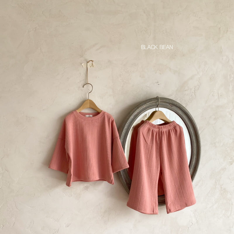 BLACK BEAN - Korean Children Fashion - #Kfashion4kids - Bar Code Top Bottom Set with Mom - 11