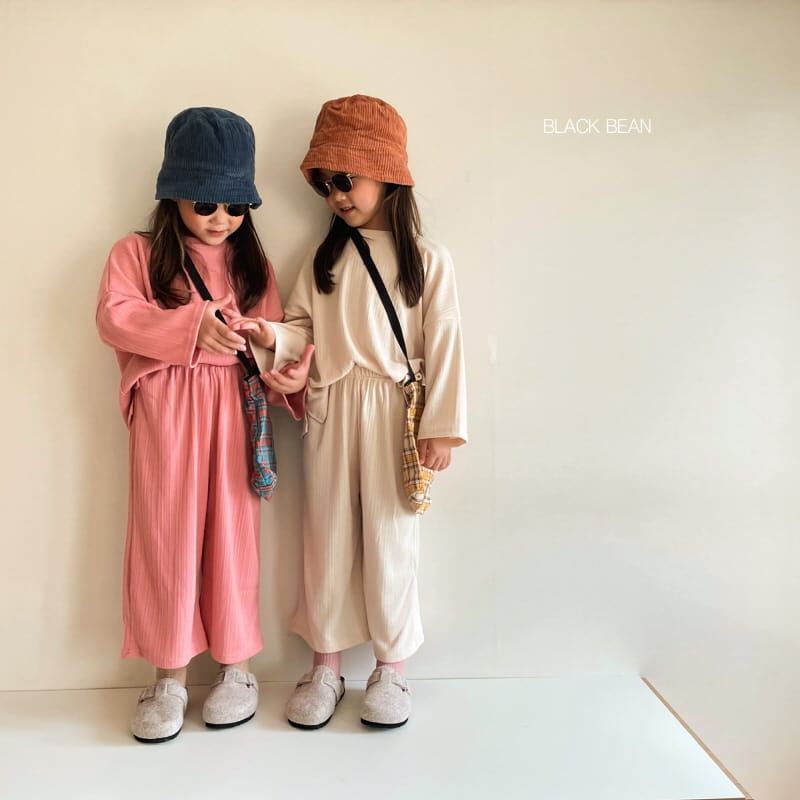 BLACK BEAN - Korean Children Fashion - #Kfashion4kids - Bar Code Top Bottom Set with Mom - 2