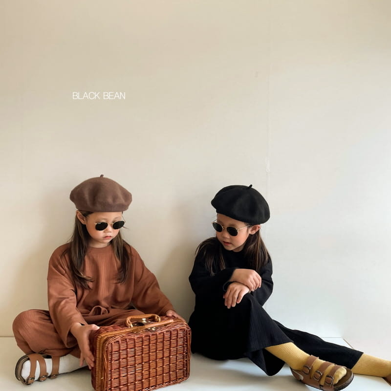 BLACK BEAN - Korean Children Fashion - #Kfashion4kids - Bar Code Top Bottom Set with Mom - 5