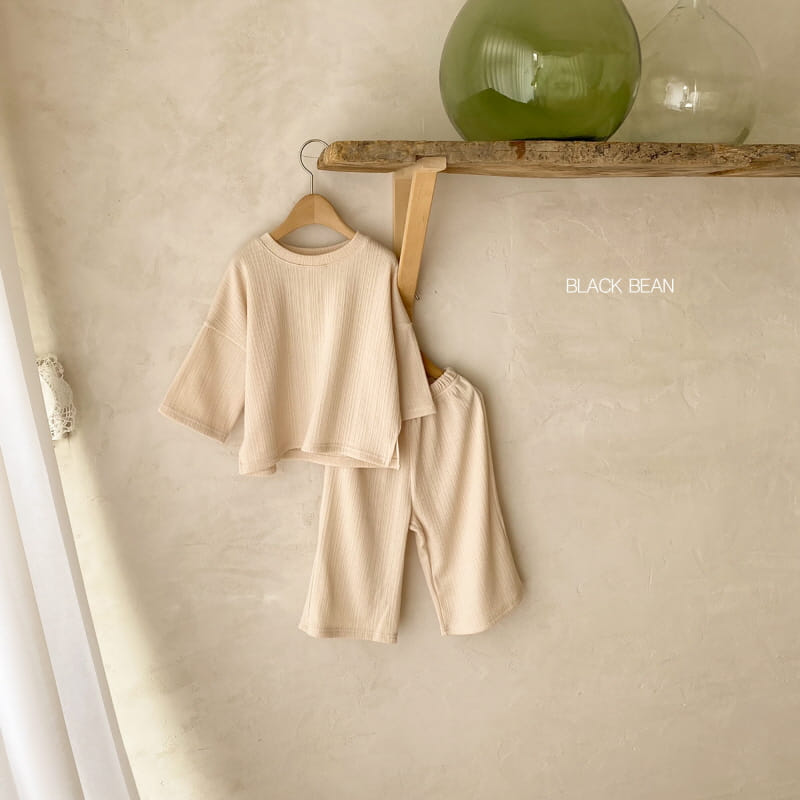 BLACK BEAN - Korean Children Fashion - #Kfashion4kids - Bar Code Top Bottom Set with Mom - 8