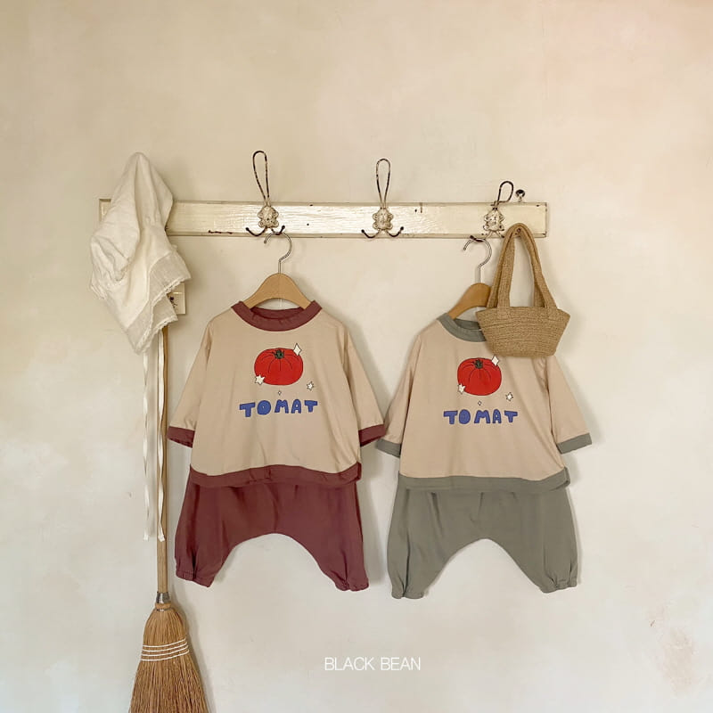 BLACK BEAN - Korean Children Fashion - #Kfashion4kids - Tomato Bebe Top Bottom Set