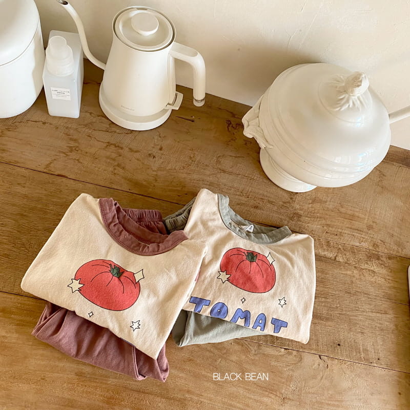 BLACK BEAN - Korean Children Fashion - #Kfashion4kids - Tomato Bebe Top Bottom Set - 2