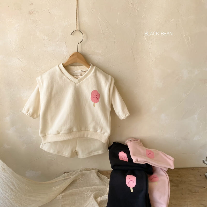 BLACK BEAN - Korean Children Fashion - #Kfashion4kids - Cream Bebe Top Bottom Set - 4