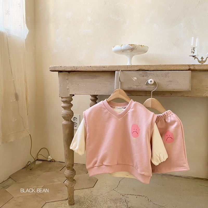 BLACK BEAN - Korean Children Fashion - #Kfashion4kids - Cream Bebe Top Bottom Set - 7