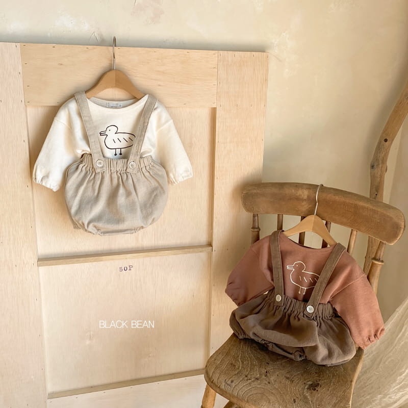 BLACK BEAN - Korean Children Fashion - #Kfashion4kids - Bird Top Dungarees Set - 7