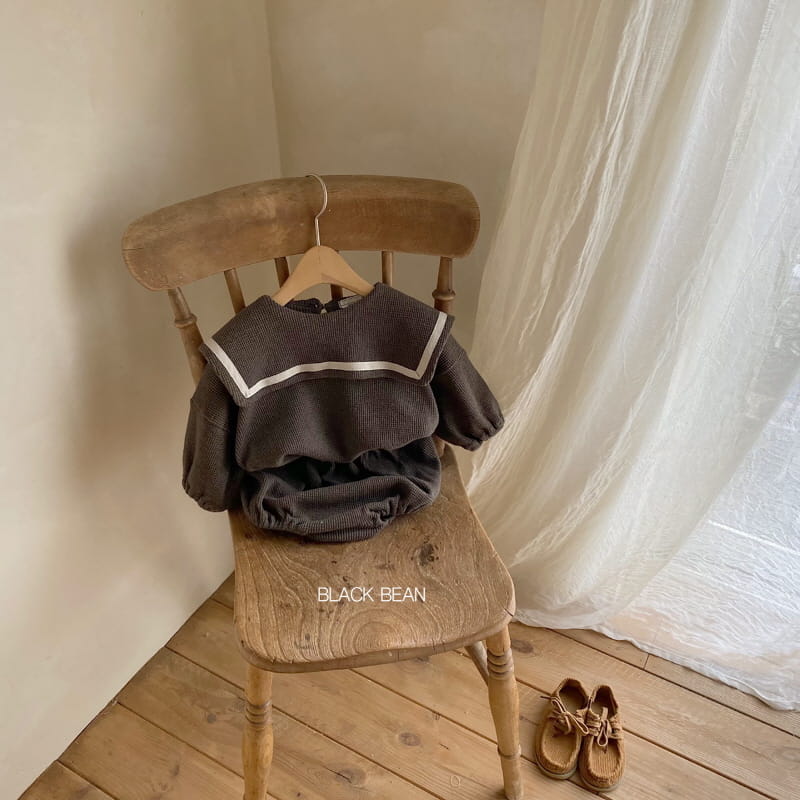 BLACK BEAN - Korean Children Fashion - #Kfashion4kids - Waffle Collar Top Bloomer Set - 6
