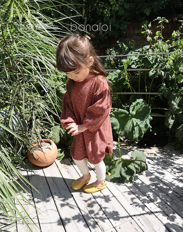 BONALOI - Korean Children Fashion - #Kfashion4kids - Luna Waffle One-piece - 6
