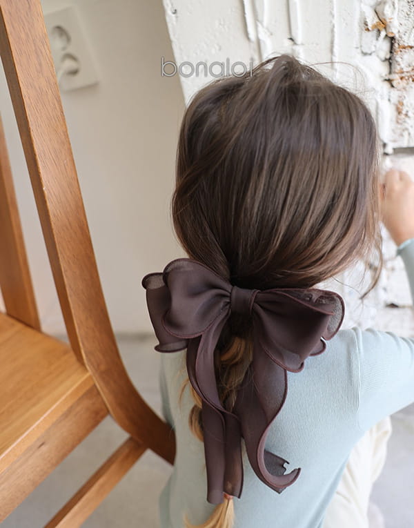 BONALOI - Korean Children Fashion - #Kfashion4kids - Fall Tail Ribbon Hairpin - 2