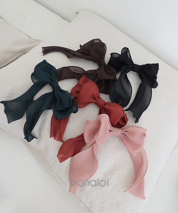 BONALOI - Korean Children Fashion - #Kfashion4kids - Fall Tail Ribbon Hairpin - 5