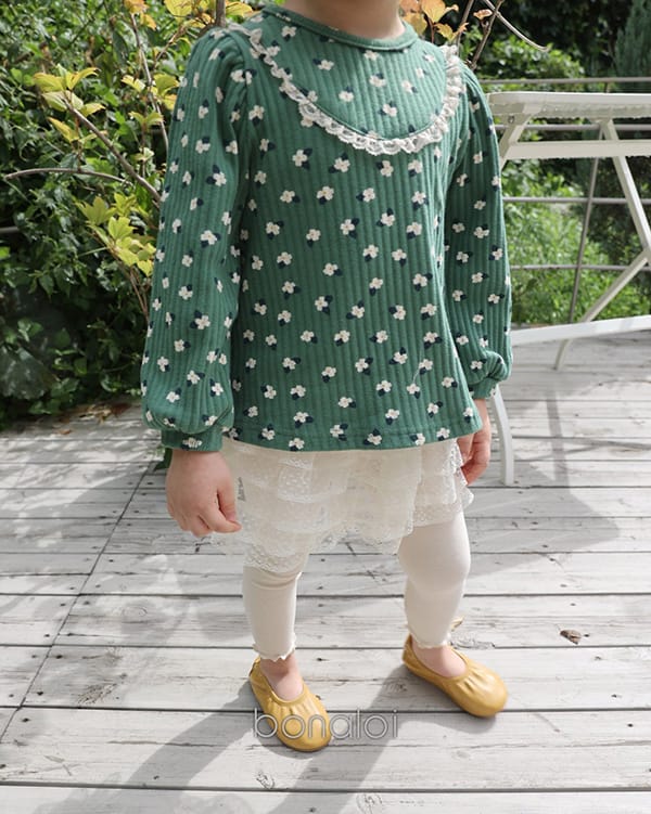 BONALOI - Korean Children Fashion - #Kfashion4kids - Heaven Flower Lace Tee - 9