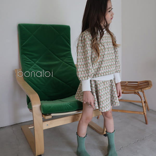 BONALOI - Korean Children Fashion - #Kfashion4kids - Oreo Jacquard Top Bottom Set