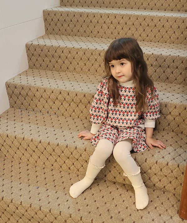 BONALOI - Korean Children Fashion - #Kfashion4kids - Oreo Jacquard Top Bottom Set - 11