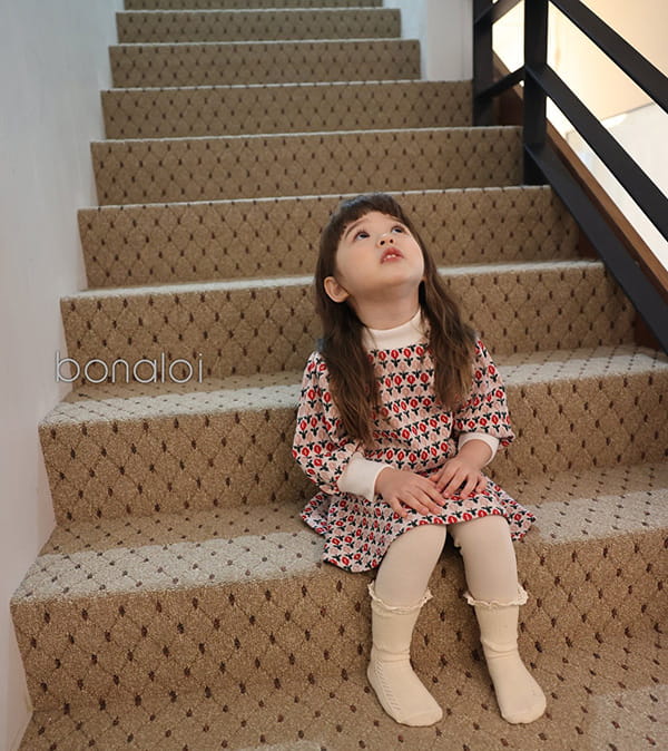 BONALOI - Korean Children Fashion - #Kfashion4kids - Oreo Jacquard Top Bottom Set - 12