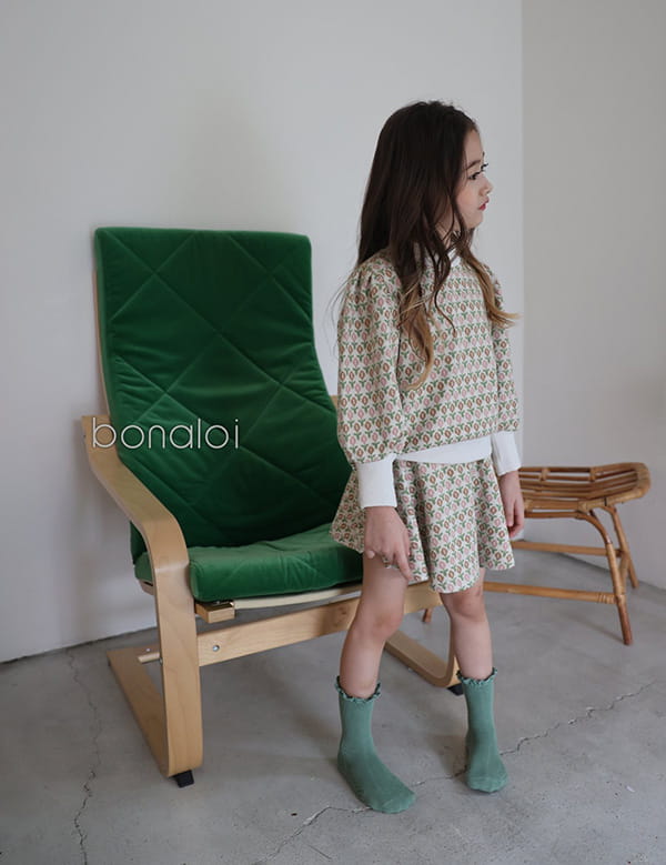 BONALOI - Korean Children Fashion - #Kfashion4kids - Oreo Jacquard Top Bottom Set - 2