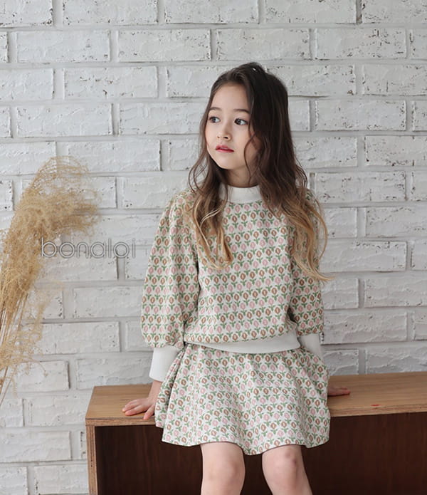 BONALOI - Korean Children Fashion - #Kfashion4kids - Oreo Jacquard Top Bottom Set - 5