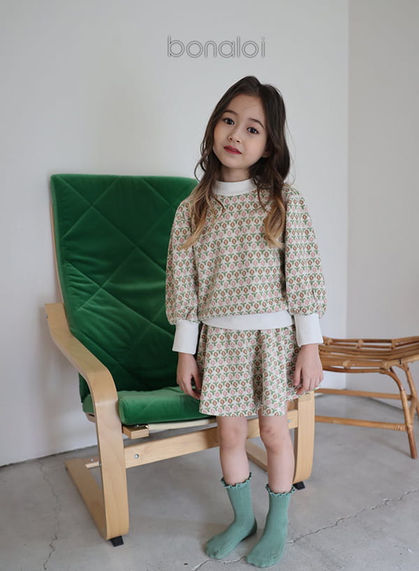 BONALOI - Korean Children Fashion - #Kfashion4kids - Oreo Jacquard Top Bottom Set - 6