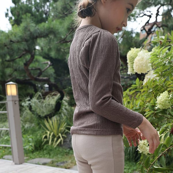 BONALOI - Korean Children Fashion - #Kfashion4kids - Sleeve Puff Basic Tee