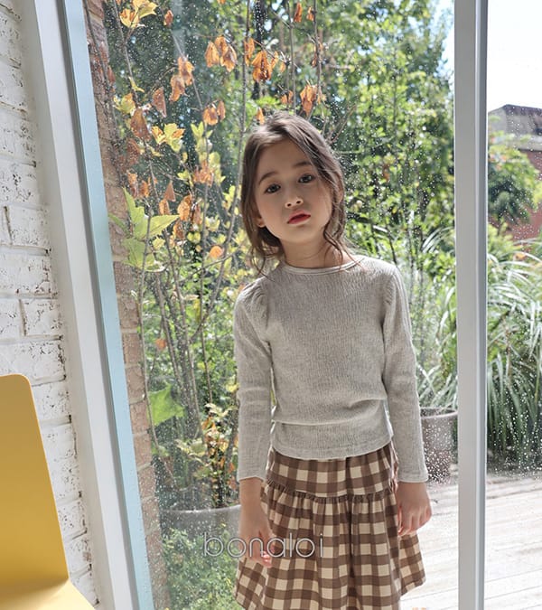BONALOI - Korean Children Fashion - #Kfashion4kids - Sleeve Puff Basic Tee - 3