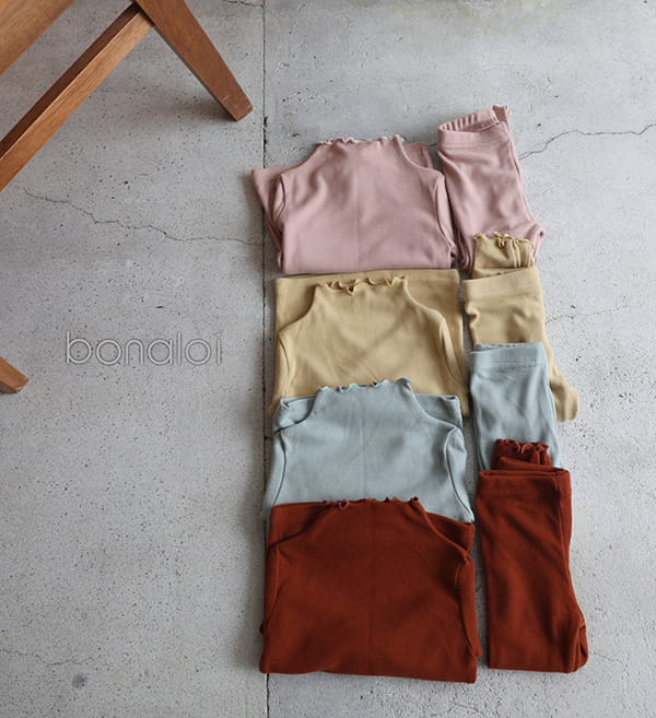 BONALOI - Korean Children Fashion - #Kfashion4kids - Brush Top Bottom Set - 9