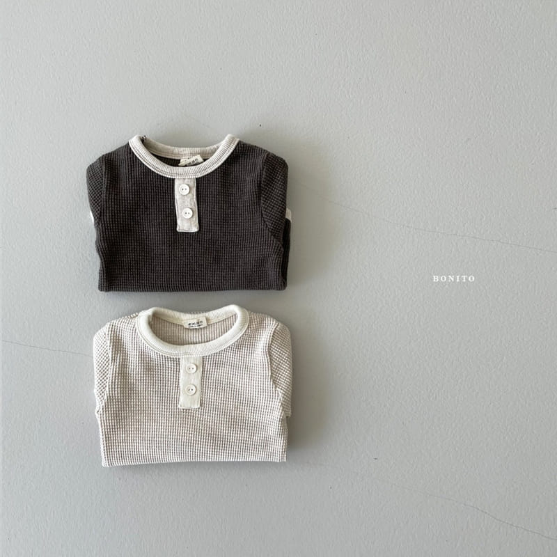 BONITO - Korean Children Fashion - #Kfashion4kids - Waffle Colored Bodysuit - 4