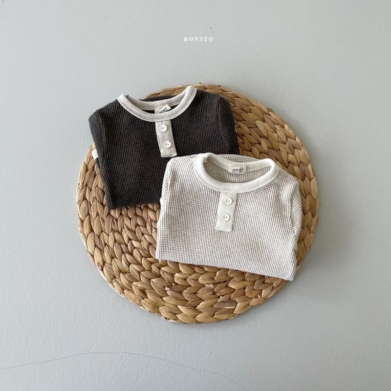 BONITO - Korean Children Fashion - #Kfashion4kids - Waffle Colored Bodysuit - 7