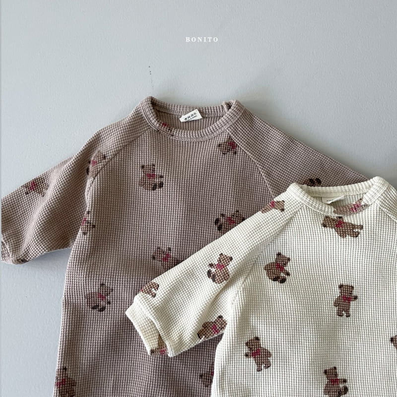 BONITO - Korean Children Fashion - #Kfashion4kids - Waffle Bear Bodysuit - 5