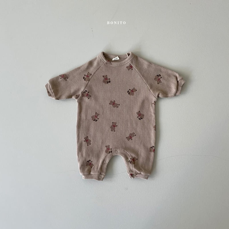 BONITO - Korean Children Fashion - #Kfashion4kids - Waffle Bear Bodysuit - 7