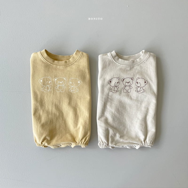 BONITO - Korean Children Fashion - #Kfashion4kids - Three Bears Bodysuit - 3