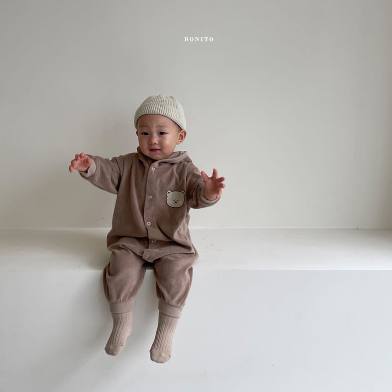 BONITO - Korean Children Fashion - #Kfashion4kids - Soft Bear Hoody Bodysuit - 10