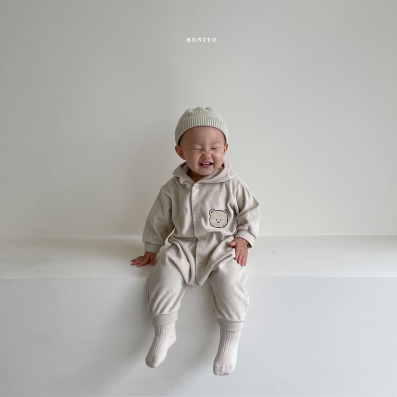 BONITO - Korean Children Fashion - #Kfashion4kids - Soft Bear Hoody Bodysuit - 11